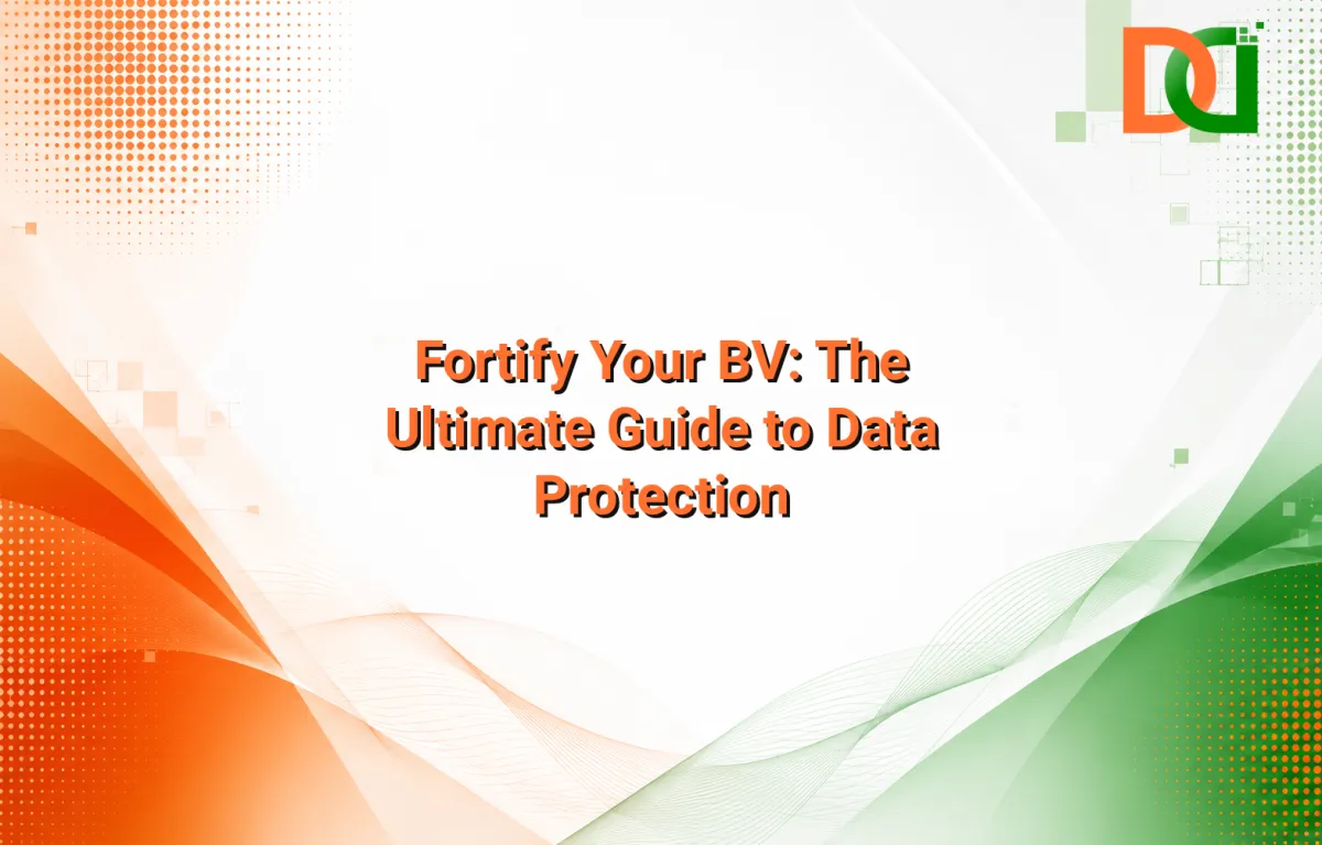 A digital fortress protecting a business network, symbolizing robust data protection for a 'BV' company against cyber threats and data breaches.