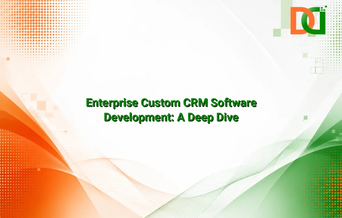 Architectural diagram illustrating custom CRM software development with microservices and database connections, representing enterprise solutions by Do Digitals.