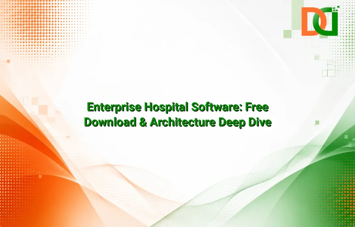 Complex enterprise architecture diagram for open-source hospital management software, illustrating microservices, data flow, and security layers, developed with Do Digitals' expertise.
