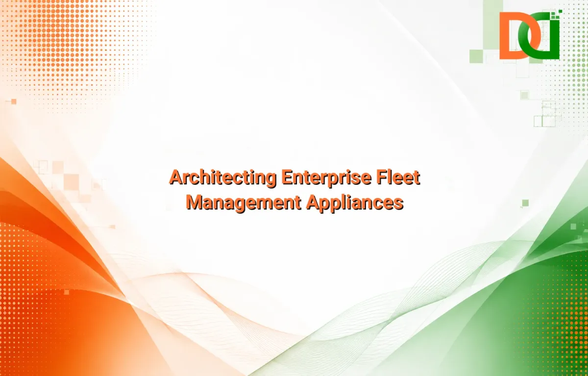 Diagram illustrating a robust enterprise fleet management appliance architecture with microservices and data flow, developed by Do Digitals.