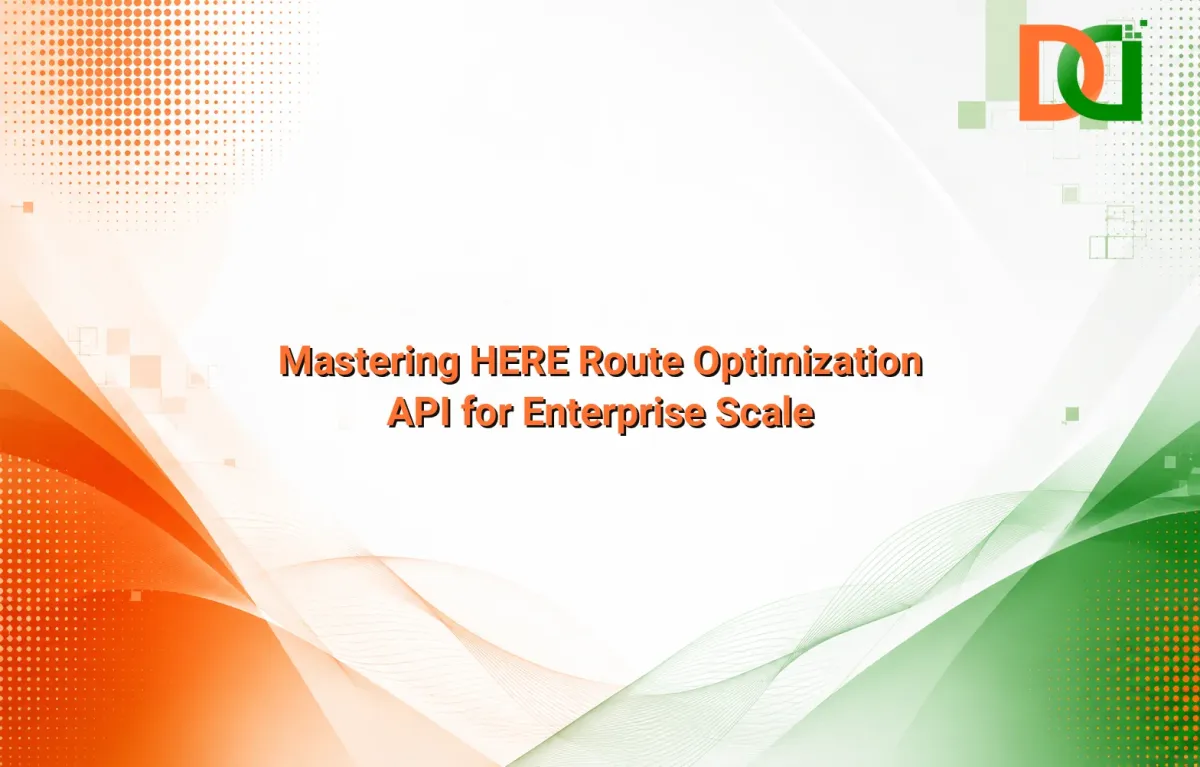 Enterprise software engineer analyzing HERE Route Optimization API data flow diagrams