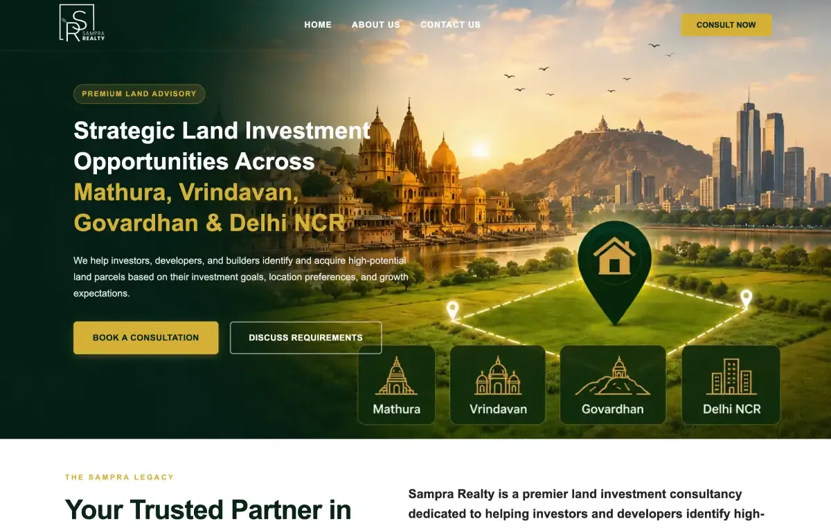 Sampra Realty Custom WordPress Website Development by Do Digitals
